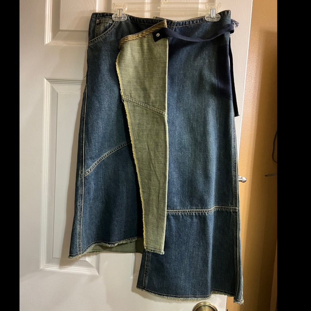 GAP Jean Skirt Asymmetrical Unique One of a Kind Style